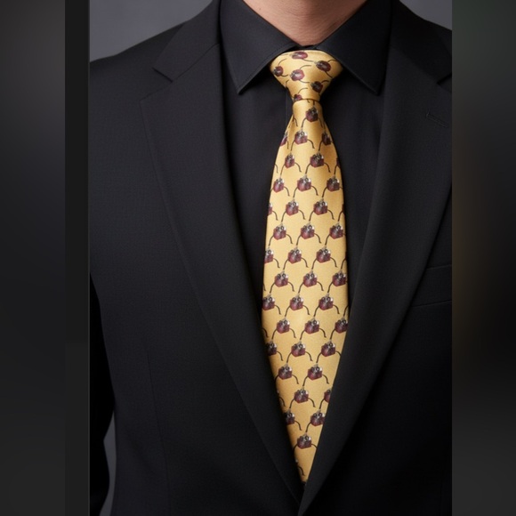 monsieur pierre Other - Monsieur Pierre Elegant Yellow Tie